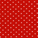 Red w/White Polka Dots Pique - 60" width