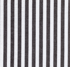 White and Black 1/4" Stripe - 45" width
