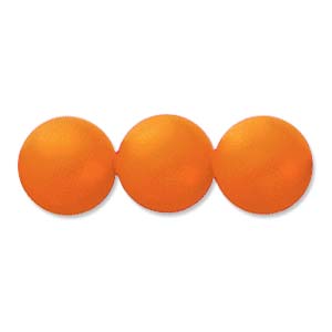 Pearls 3mm - Neon Orange - Click Image to Close