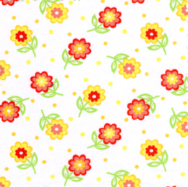 Red/Yellow Flowers - 60" width New