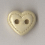 Heart Button - 7/16" x 3/8" - Click Image to Close