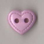 Heart Button - 7/16" x 3/8" - Click Image to Close