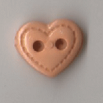 Heart Button - 7/16" x 3/8"