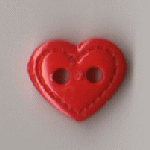 Heart Button - 7/16" x 3/8"