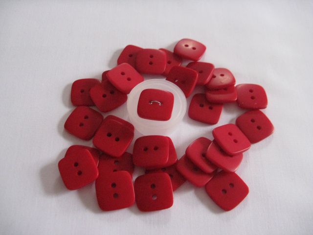Tiny Buttons - 1/4" Red