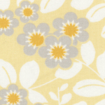 Yellow/Gray Posies - 60" width - Click Image to Close